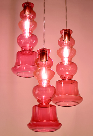 Ilke Lamp in Rose  Blown Glass by Sahil & Sarthak 2
